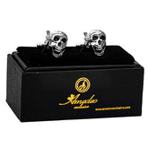 Silver Joker Mens Stainless Steel Square Cufflinks for Shirt with Box - Hand Crafted Perfect Gift